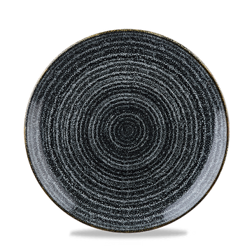 Homespun Charcoal Black Coupe Plate 21.7cm